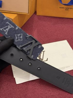 wholesale quality louis vuitton initiales monogram denim belt model no. 855